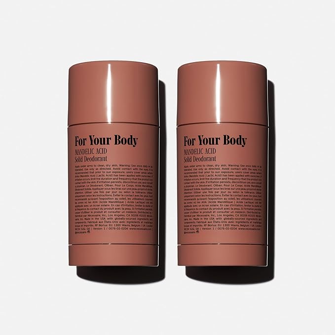 Nécessaire The Deodorant Olibanum | Natural Aluminum Free Deodorant For Women & Men. Extra Strength Treatment with Mandelic Acid. Free of Baking Soda, Ozokerite & Parabens (2x 75 g/2.5 oz)