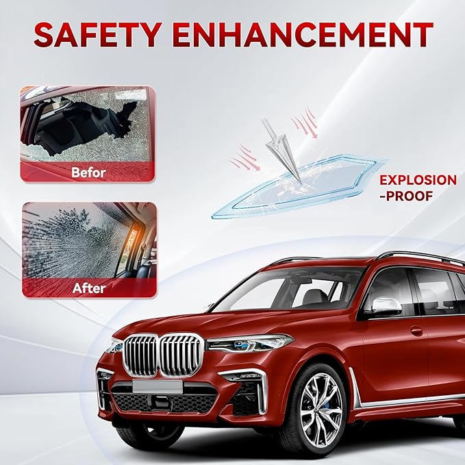 Ceramic Car Window Tint with 5% Percent VLT 24" in x 15'Ft Privacy Window Tint for Car Blocks UV IR Rays, Heat & Glare - Scratch Resistance-Black