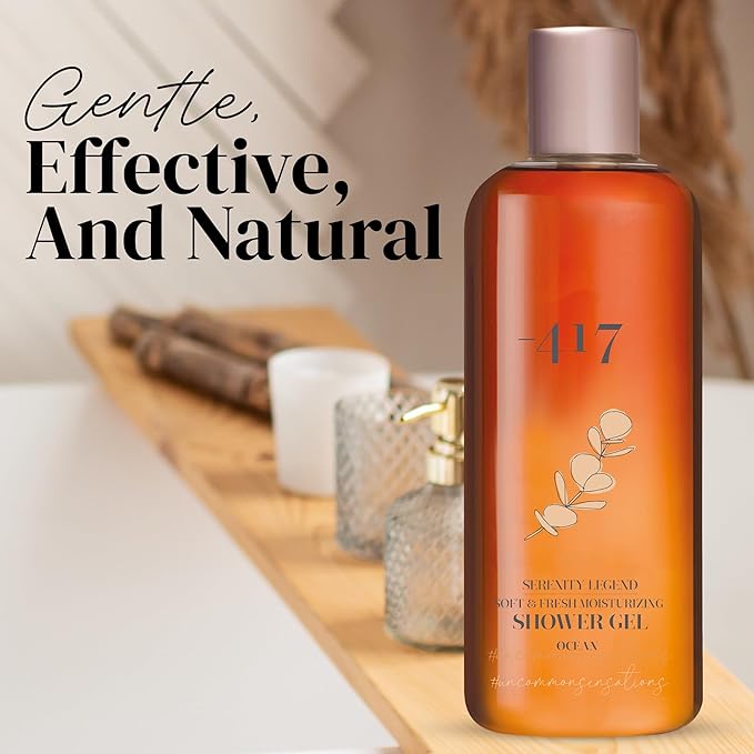 -417 Dead Sea Cosmetics Fresh Moisturizing Shower Gel - Anti-Aging and Nourishing Delicate Daily Body Shower Gel for Instantly Soft Skin - with Aloe Vera - All Natural 11.8 oz