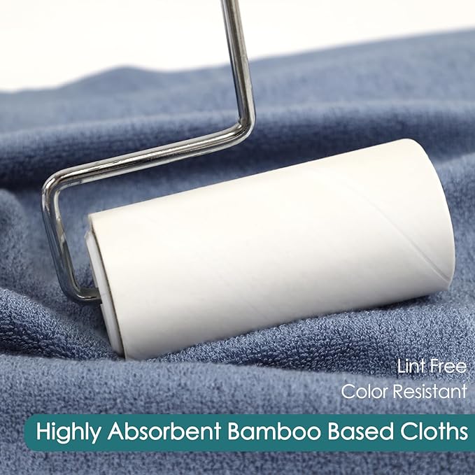 Wash Cloths 6 Pack, Super Soft and Gentle Face Towel on Sensitive Skin, Reusable Makeup Remover Eraser, 13x13 inch Large Washcloths for Face and Body, Easy to Clean Slate Blue Facial Cleaning Cloths