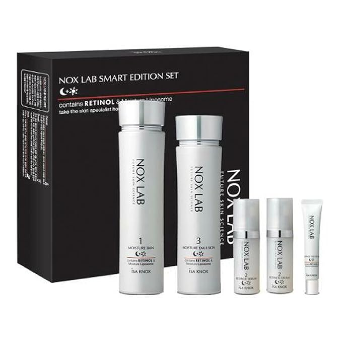 ISA KNOX Nox Lab Smart Edition gift Set (13.38 fl oz, Duo Set) - Korean Skincare, Anti-Aging, Hydrating & Firming Set for Wrinkle Care. with Smart Retino Formula, Retinol, Moisture Liposome