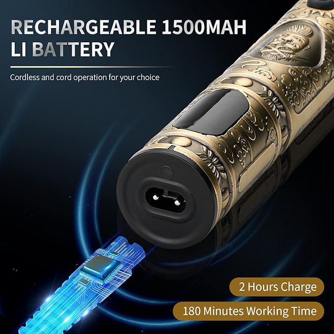 Hair Clippers for Men with Replacement Blade, Professional Hair Trimmer for Barber, T-Blade Edgers Clippers, Close-Cutting Trimmers, Cordless Clippers for Hair Cutting