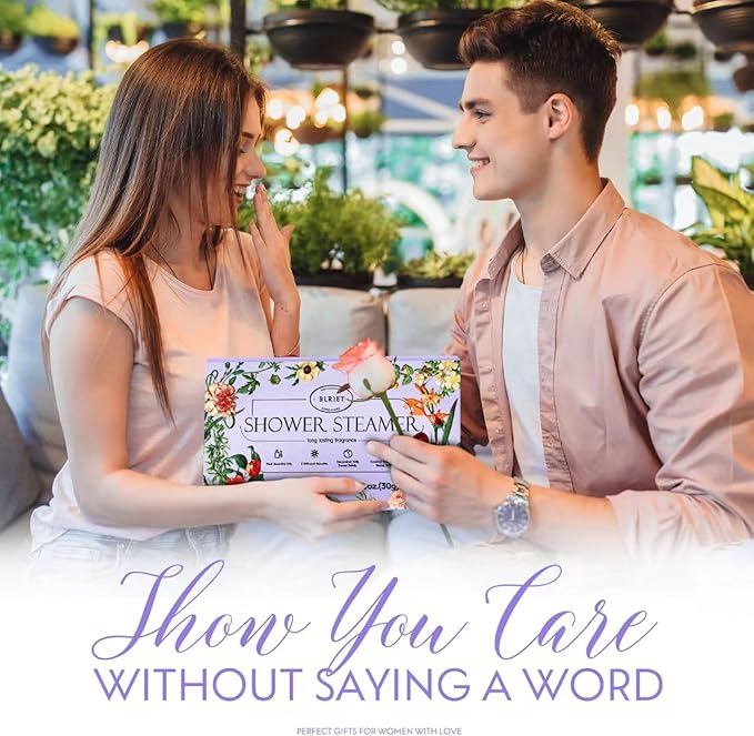 Shower Steamers Aromatherapy BLRIET 8 Pack Gifts for Women Stocking Stuffers Birthday Christmas White Elephant Gifts for Adults Her Mom Him Home Spa Gym Natural Essential Oil Travel Essentials