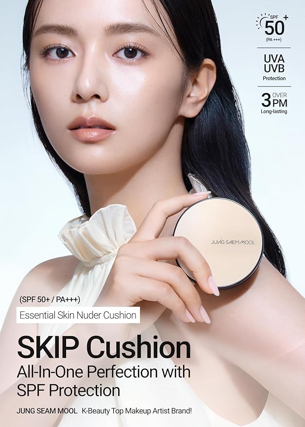 JUNG SAEM MOOL [ SPF ] Essential Skin Nuder Cushion (23 Medium Deep) | Refill Included (0.98 Fl Oz) | SPF50 Broad Spectrum | Natural Finish | Makeup Artist Brand