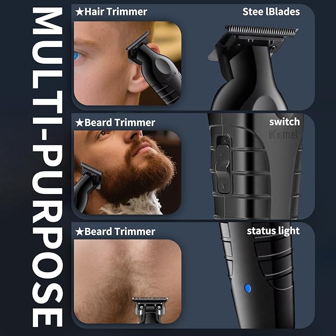 KEMEI 2299 Professional Hair Clippers for Men Professional - Cordless&Corded Barber Clippers for Hair Cutting & Grooming Rechargeable Beard Trimmer