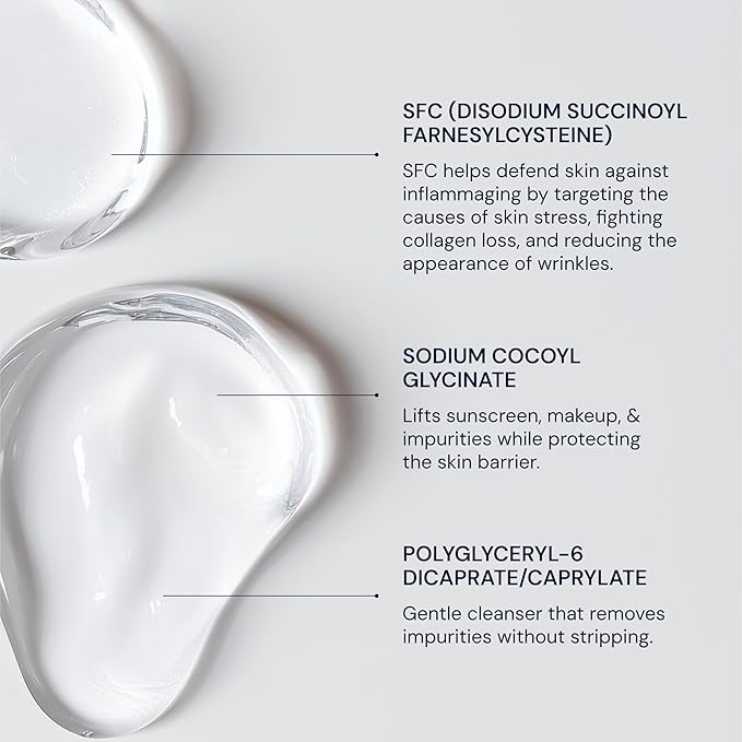 Blueprint Bryan Johnson Gentle Facial Cleanser with SFC & Hyaluronic Acid – Age-Defying Gel Cleanser for Firm, Balanced & Hydrated Skin – Vegan • Fragrance-Free