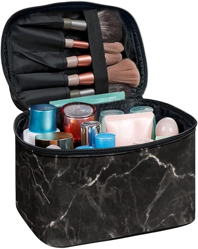 JoyLamoria Marble Print Cosmetic Bag Printed Handbag Coin Purse Wallet Tote Pouch