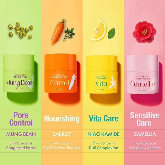 KAHI Cleansing Balm Sensitive Care Camellia - Gentle Makeup Remover Balm with Camellia Seed Oil & Vitamin E - Korean Skincare with Only 10 Ingredients 1.69 oz