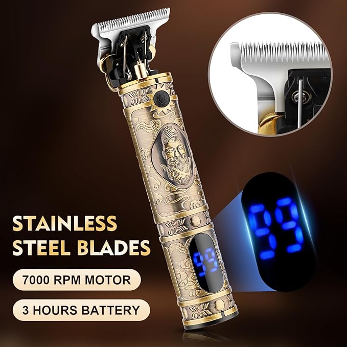 Karrte Men’s Grooming Kit Professional Hair Clippers and Shaver for Men,Electric Razor and Nose Trimmer Set,Beard Trimmer with 2 Foil Head,Gifts for Men