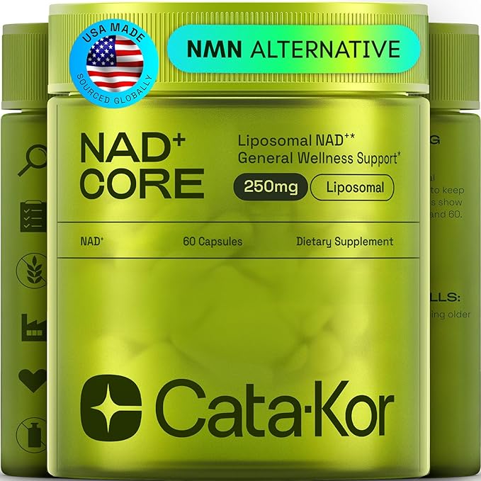 NMN Supplement Alternative – Liposomal NAD+ Supplement – Third-Party Tested – NAD CORE – 30-Day Supply – 60 Capsules