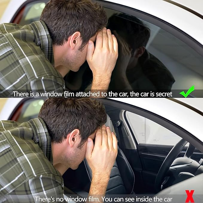 35% VLT Ceramic Car Window Tint - (20in * 20ft) Window Privacy Film, 99% Blocks UV & 95% IR Ray, Glare Reduction Blackout Windows Film Auto Car Windshield Sun Shade Roll