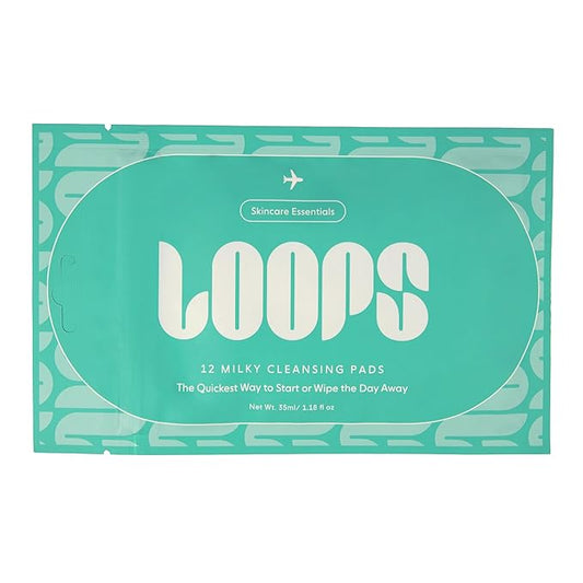 LOOPS Milky Cleanser Korean Skincare - Deep Cleansing and Hydrating Skin Care - Pre-soaked Bamboo Facial Cleansing Pads - Facial Wash with Milky Oil Complex - Oil Cleanser for Face