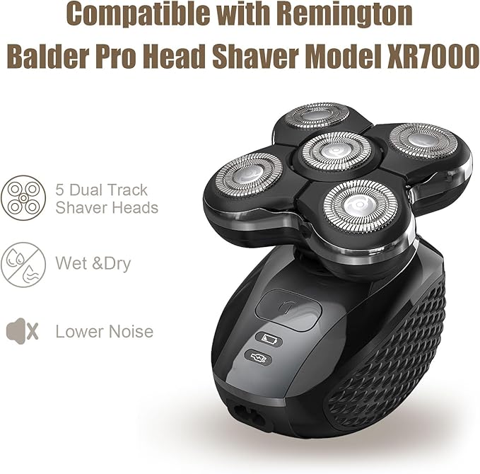 Shaver Replacement Head Compatible with Remington Electric Shaving Model SPR-XR7000,for Bald Men.(4packs)