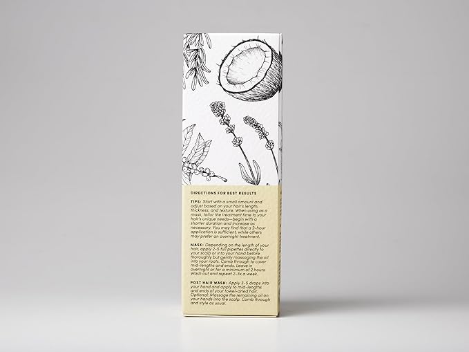 Forest & Shore Hair Growth Oil, 100% Natural, with Caffeine, Biotin, Castor , Argan & Rosemary, Effective Serum for Damaged Hair