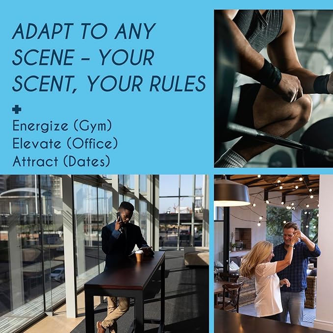 Mens Body Spray, Travel Size Body Spray For Men, long lasting, 3-Pack Set, each 2.1 Fl Oz, Notes of Lemon, Amber, Oud, Leather