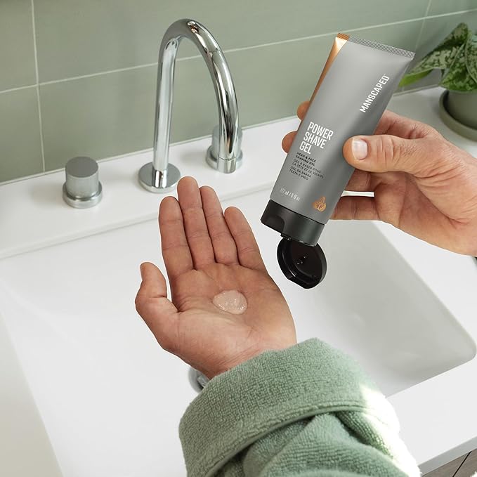 MANSCAPED® The Chairman™ PRO Package - Men’s Electric Face Shaver with Two Interchangeable Blades, SkinSafe® Four-Blade Foil & Stubble Trimmer, Power Shave Gel, Face Shave Soother Aftershave