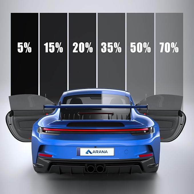 ARANA Car Window Tint Film 80% VLT - 40" in x 10'Ft Nano Ceramic Window Tints for Front Windshield, Heat Control 99% UV/IR Rays Block HD Vision Anti Glare & Scratch