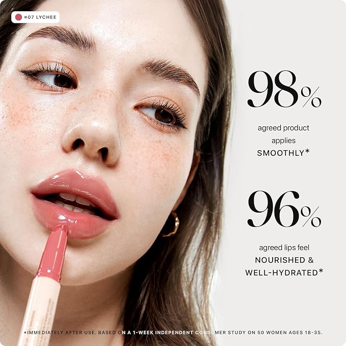 Nature Republic HONEY MELTING LIP (07 LYCHEE) SOFT LIP STICK, Hydrating Gloss, Moisturizing balms, Sheer tint, Shine & Glowy Finish, korean make up, Stocking Stuffers