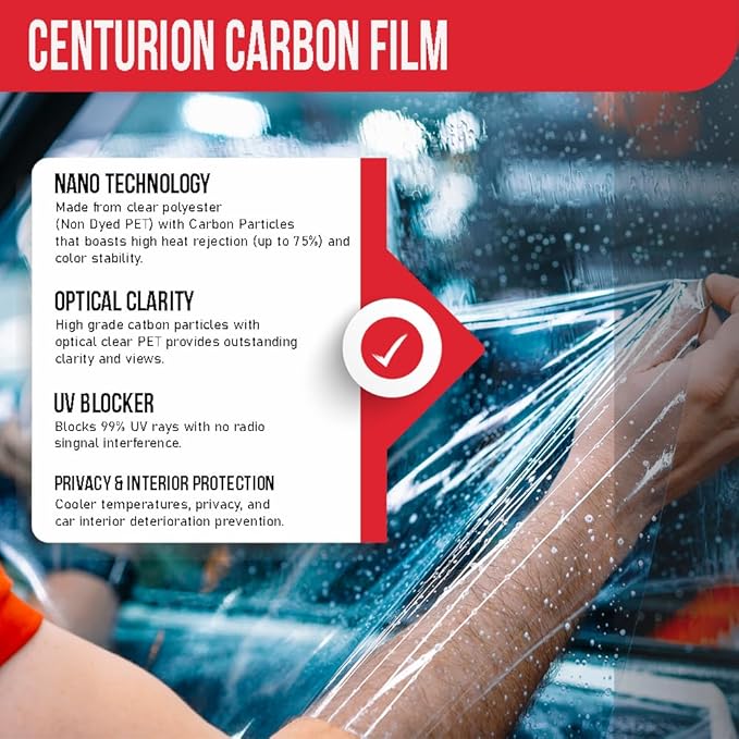 United Professional Window Film – Centurion 2Ply High Performance Carbon Film Superior UV Protection (5%, COMBO-PACK-40/20 (40+20Inchx100Ft))