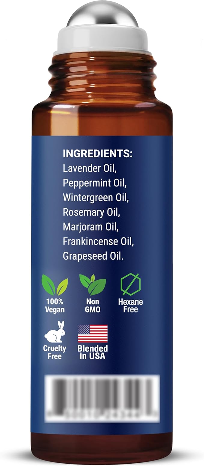 Muscle Relief Essential Oil Roll-On 10 ml - Pure Natural Blend for Sore Muscles, Aches & Recovery - Easy Roller for Athletes & Active Lifestyles - Nexon Botanics