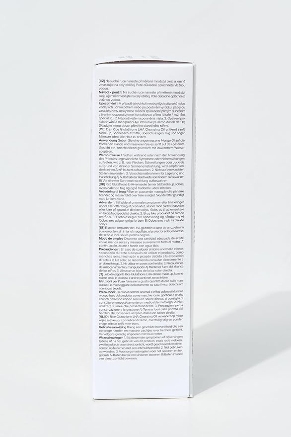 Mary&May Rice + Glutathione LHA Cleansing Oil | Daily Makeup Remover | Removes Impurities, Sebum & Clogged Pores | Double Cleanse | Gentle Exfoliation for Sensitive Skin | Korean Skincare | 6.76 fl oz