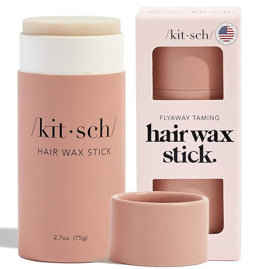 Kitsch Hair Wax Stick for Women & Men - Hair Slick Back Stick, Anti-Frizz and Fly Away Hair Tamer, No Residue Hair Finishing Stick for Flyaways, All Day Hold Styling Product for Smoothing Hair Strands