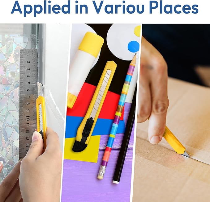 rabbitgoo Window Tint Kit, Window Privacy Film Installation Tint Tools, 3 Pieces Easy to Apply Frosted Glass Stained Glass Privacy Film Application Kit Include Squeegee, Utility Knife, Spray Bottle