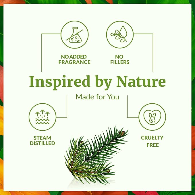 SVA Fir Balsam Essential Oil Organic – 4 Fl Oz – 100% Natural Organic Fir Oil - for Diffuser, Hair Care, Face, Skin Care, Aromatherapy, Scalp and Body Massage, Soap and Candle Making – with Dropper