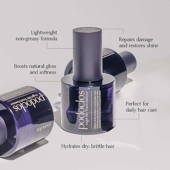 Silk Touch Essence | Lightweight Hair Oil Serum for Repair & Shine, Dermatologically Tested, with GREENOL® Botanical Complex, Made in Korea | 2.87 fl oz