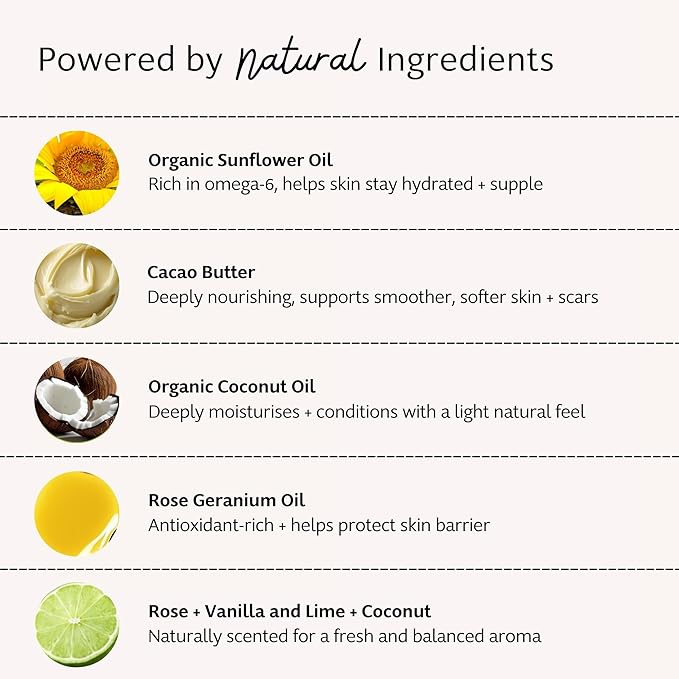 Slo Natural Moisturizing Stick | Body Balm with Organic Ingredients | Hydrating Nourishing | Coconut, Cocoa Butter & Antioxidants | Travel-Friendly | Rose Vanilla & Lime Coconut | 2set (2x2.1oz/60g)