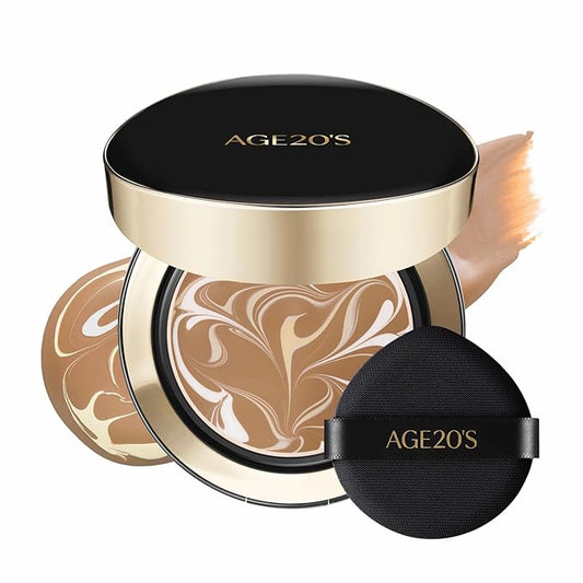 [NEW] AGE20'S Signature Essence Pact | 27W WARM HONEY | Vegan Korean Cushion Foundation | Pack of 1 | Cream Foundation, Dewy & Glow Finish, Natural Coverage, SPF 50+