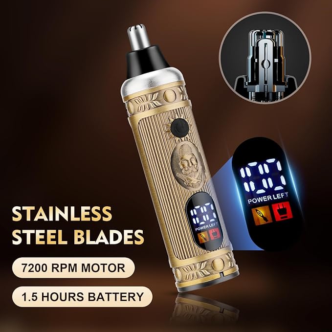 Karrte Men’s Grooming Kit Professional Hair Clippers and Shaver for Men,Electric Razor and Nose Trimmer Set,Beard Trimmer with 2 Foil Head,Gifts for Men