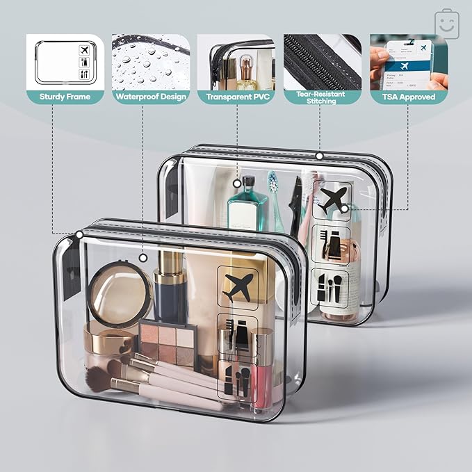 Veken 9/11 Set Compression Packing Cubes for Travel Essentials,Compressible Expandable Large Luggage Suitcase Organizer Bags for Clothing,Durable Space Saver Storage Bags with Toiletry Bags(Black)