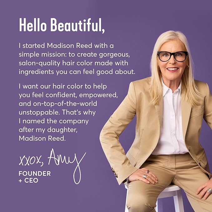 Madison Reed Radiant Hair Color Kit | 10NGV Light Golden Blonde (Amalfi Blonde) for 100% Gray Hair Coverage | Dimensional Salon-Quality Permanent Hair Dye | PPD-Free & Ammonia-Free | 1 Pack