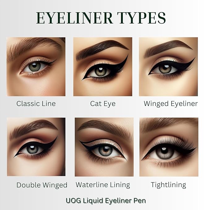 UOG (United One) Liquid Eyeliner & Eyebrow Liner - Waterproof, Semi-Permanent, Smudge-Proof, Lasts Up to 7 Days, Allergy-Free with Precise Slender Tip. 5.0 mL/0.18 Fl oz