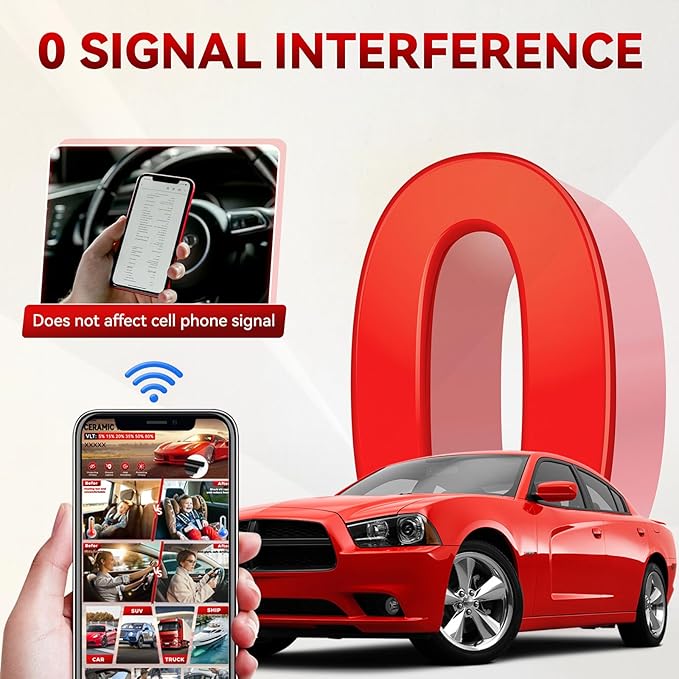 35% Window Tint Car with 35 Percent VLT 20 in x 20 Ft Privacy Ceramic Window Tint for Car Blocks UV IR Rays, Heat & Glare - Scratch Resistance-Black