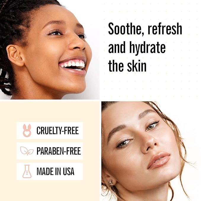 VALJEAN LABS Face Mist - Calm | Rosewater + Glycerine | Calms, Moisturizes, Soothes | Helps to Even Complexion | Paraben Free, Cruelty Free, Made in USA (8 oz)