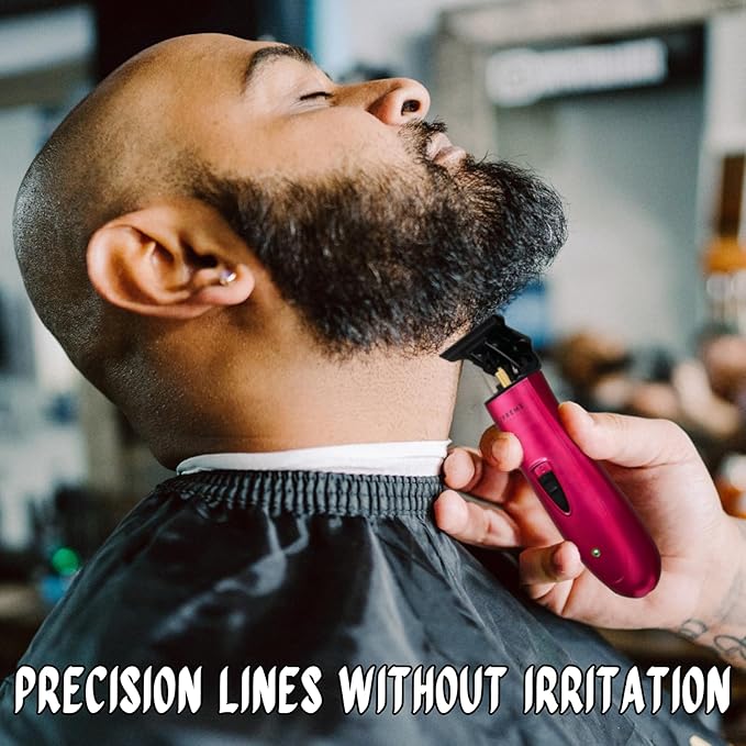 Supreme Trimmer T-Shaper ST5205 | Professional Barber Trimmer Hair Clippers for Men | Cordless Hair Trimmer Zero Gapped Liner Beard Trimmer | Pink DLC