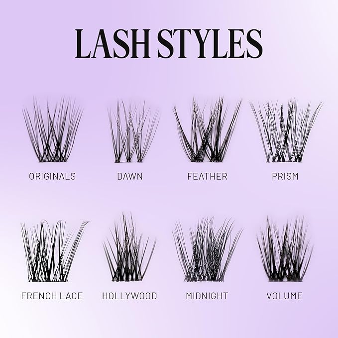 Lilac St - Dawn Natural Faux Eyelash Clusters (10mm, 3 Pack) - No "Makeup" Look - DIY Lash Extension Wisps - Lightweight & Lifelike - Lasts 10 Days - Cruelty Free, Vegan, Women Founded - 30 Lashes