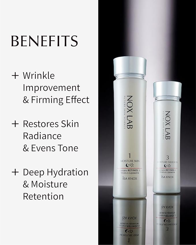 ISA KNOX Nox Lab Smart Edition gift Set (13.38 fl oz, Duo Set) - Korean Skincare, Anti-Aging, Hydrating & Firming Set for Wrinkle Care. with Smart Retino Formula, Retinol, Moisture Liposome