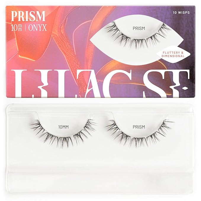 Lilac St - Prism Glamorous Faux Eyelash Clusters (10mm) - Dynamic & Fluttery Volume - DIY Lash Extension Wisps - Lightweight & Lifelike - Lasts 10 Days - Women Founded, Cruelty Free, Vegan - 10 Lashes