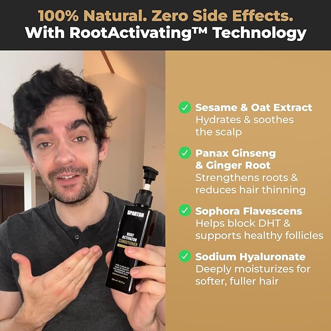 SPARTAN™ Root Activator Conditioner For Men - Hair Growth Conditioner, Thickening Hair Moisturizer for Hair Loss and Thinning Hair