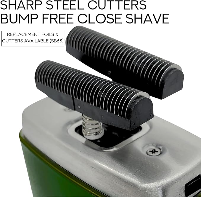 Supreme Trimmer Crunch STF602 – Waterproof Double Foil Shaver for Men | 150 Min Runtime, Wet/Dry Cordless & Corded Electric Razor | Hypoallergenic Foils for Face, Head & Stubble