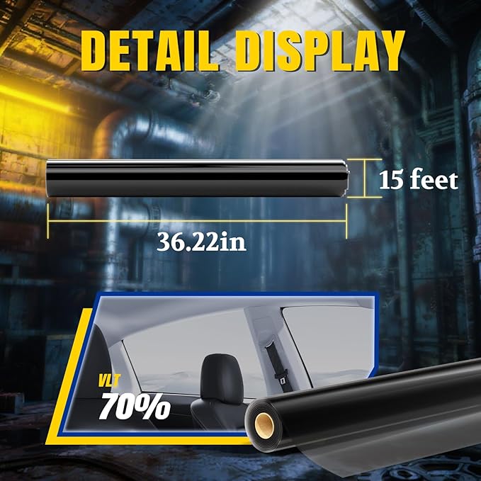 ARANA Ceramic Car Window Tint 70% Percent, 70% Automotive Window Tints Professional Privacy Film for Car Trucks, Heat Control 99% UV Block Anti Glare & Scratch 36" X15FT