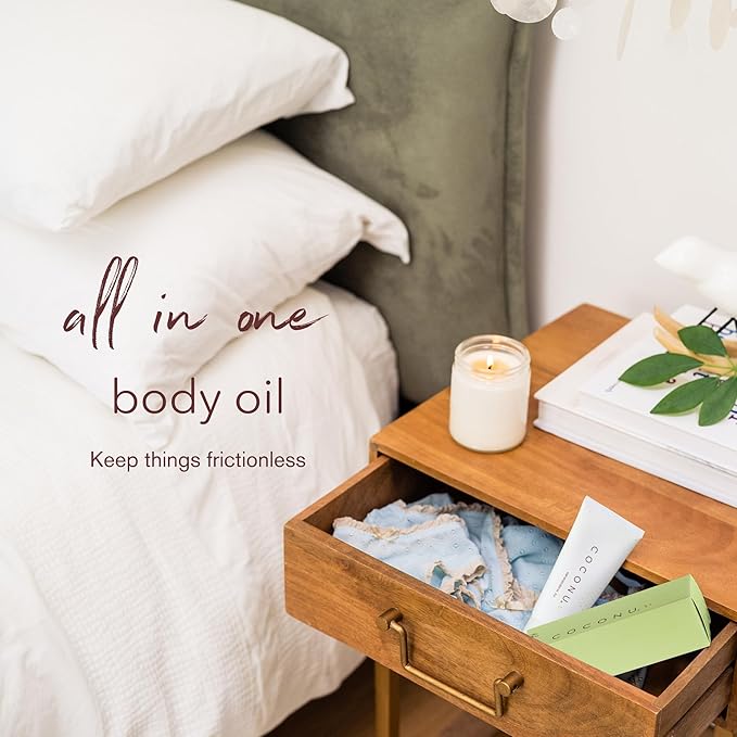 Coconu Hemp Infused Moisturizing Oil | Organic Coconut Oil Formula | Nourishing Skin Oil | Fragrance-Free | 3 oz