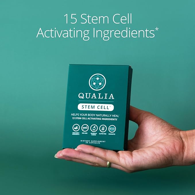 Qualia Stem Cell — Stem Cell Supplement Support with Royal Jelly, Astragalus & Sea Buckthorn | 16 Ingredients | 4 Days a Month | Helps Body Naturally heal*