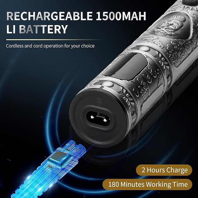 Hair Clippers for Men with Replacement Blade, Professional Hair Trimmer for Barber, T-Blade Edgers Clippers, Close-Cutting Trimmers, Cordless Clippers for Hair Cutting