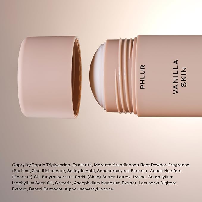 PHLUR Vanilla Skin & Father Figure Deodorant Duo - Natural 48 Hour Odor Protection - Baking Soda Free & Aluminum Free Deodorant with Salicylic Acid, Arrowroot Powder & Tamanu Oil (2 x 1.76 oz)