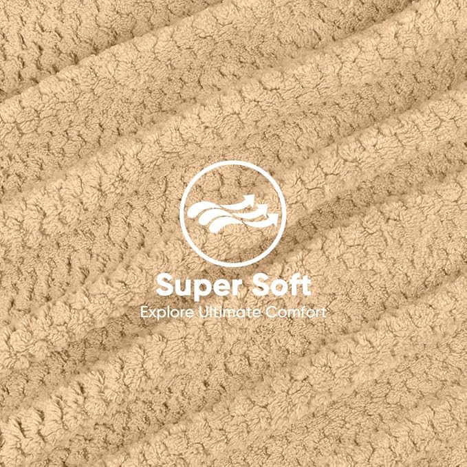 HOMEXCEL 5 Pack Microfiber Hair Towels - 40 x 20 inches Super Soft, Fast Drying Turbans for Long, Thick, Curly Hair - Anti Frizz Wrap with Elastic Strap, Brown/Grey