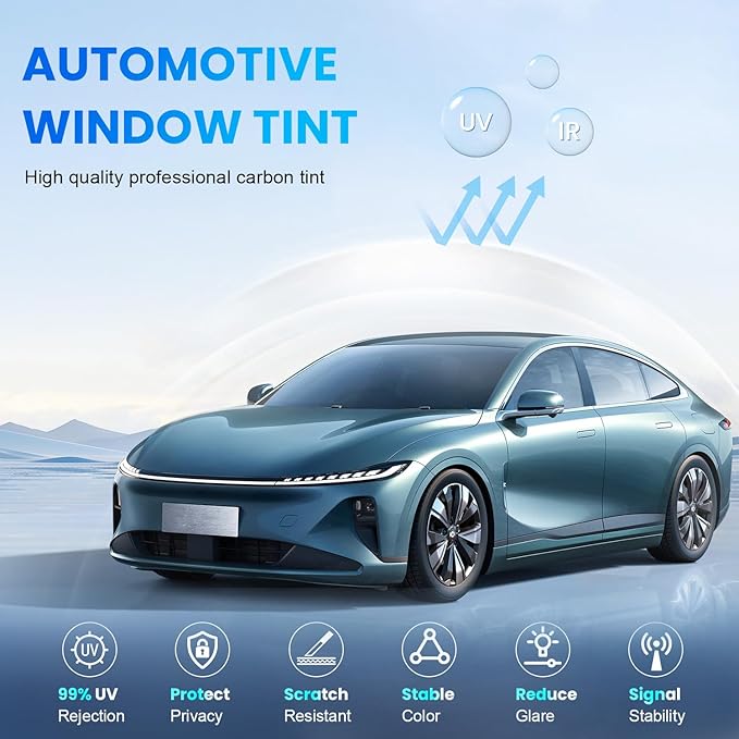 Car Window Tint 35% VLT - 20" in x 20' Ft Nano Carbon Window Tint Privacy Film for Car, Heat & UV Blocking, Glare Reduction and Scratch Resistant Automotive Tinting Roll